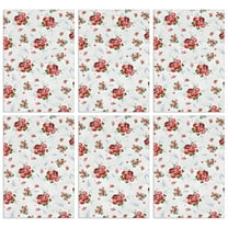 6 Pcs Funny Kitchen Towels,Pioneer Flower Floral Print Pattern Microfiber Dish Towels,Kitchen Tea Towels,Kitchen Towel Set (18" X 26")