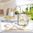 thumbnail image 5 of Kitchen Drying Mat 18x24In Drying Dish Mat Dish Drying Mats Kitchen Countertop Multi-Function Drain Drying Mat Kitchen Table Cartoon Ferris Wheel, 5 of 8