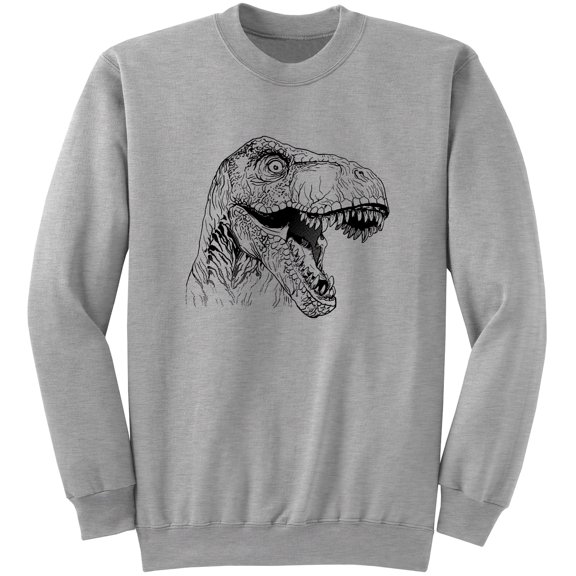 T-Rex Tyrannosaurus Dinosaur Big Face Crewneck Sweatshirt