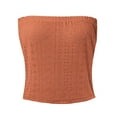 thumbnail image 5 of Tube Top for Women, Sleeveless Strapless Solid Color Summer Top, Polyester Casual Fit, Regular Length, Hand Wash Cold, 5 of 5