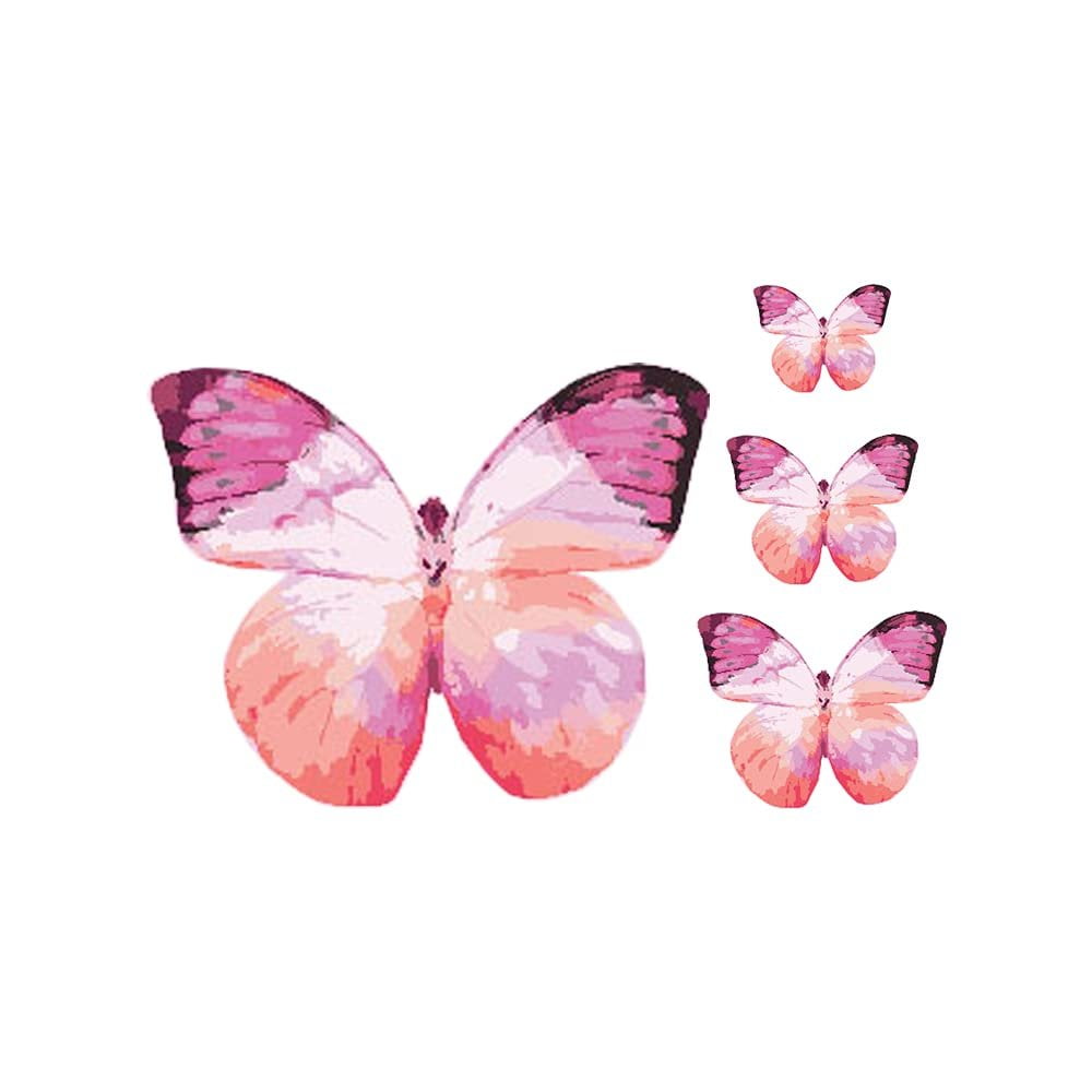 Crystal Candy Wafer-Paper Fluttery Butterflies, Blue 