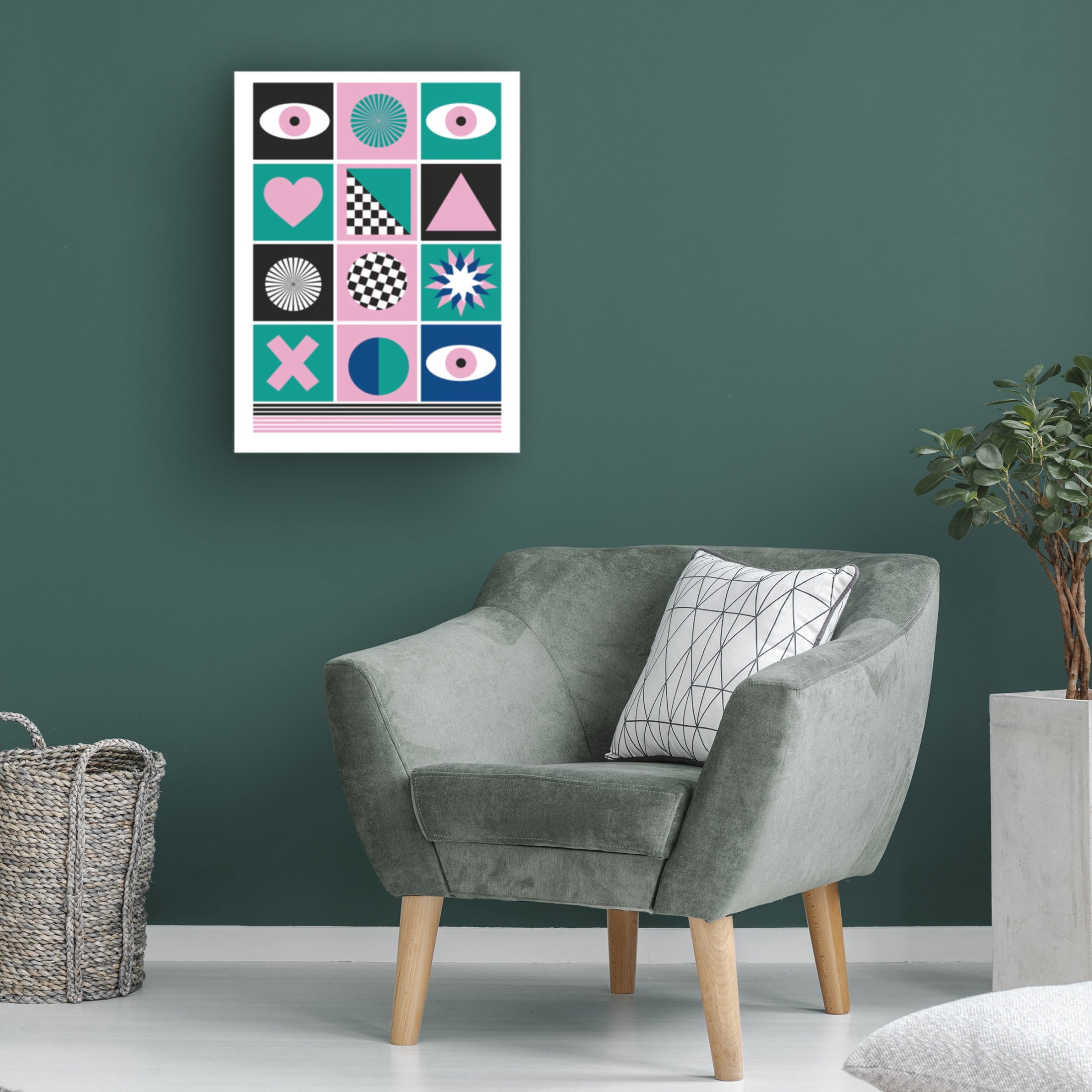 Trademark Fine Art SERGIO ORTIZ GEOMETRIC III Canvas Wall Art