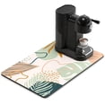 thumbnail image 1 of Boho Theme Coffee Bar Mat 12x19 Inch Cute Coffee Bar Mats for Espresso Machine Station Hide Stain Rubber Backed Absorbent Drying Pad for Kitchen Counter Tropical Design, 1 of 6