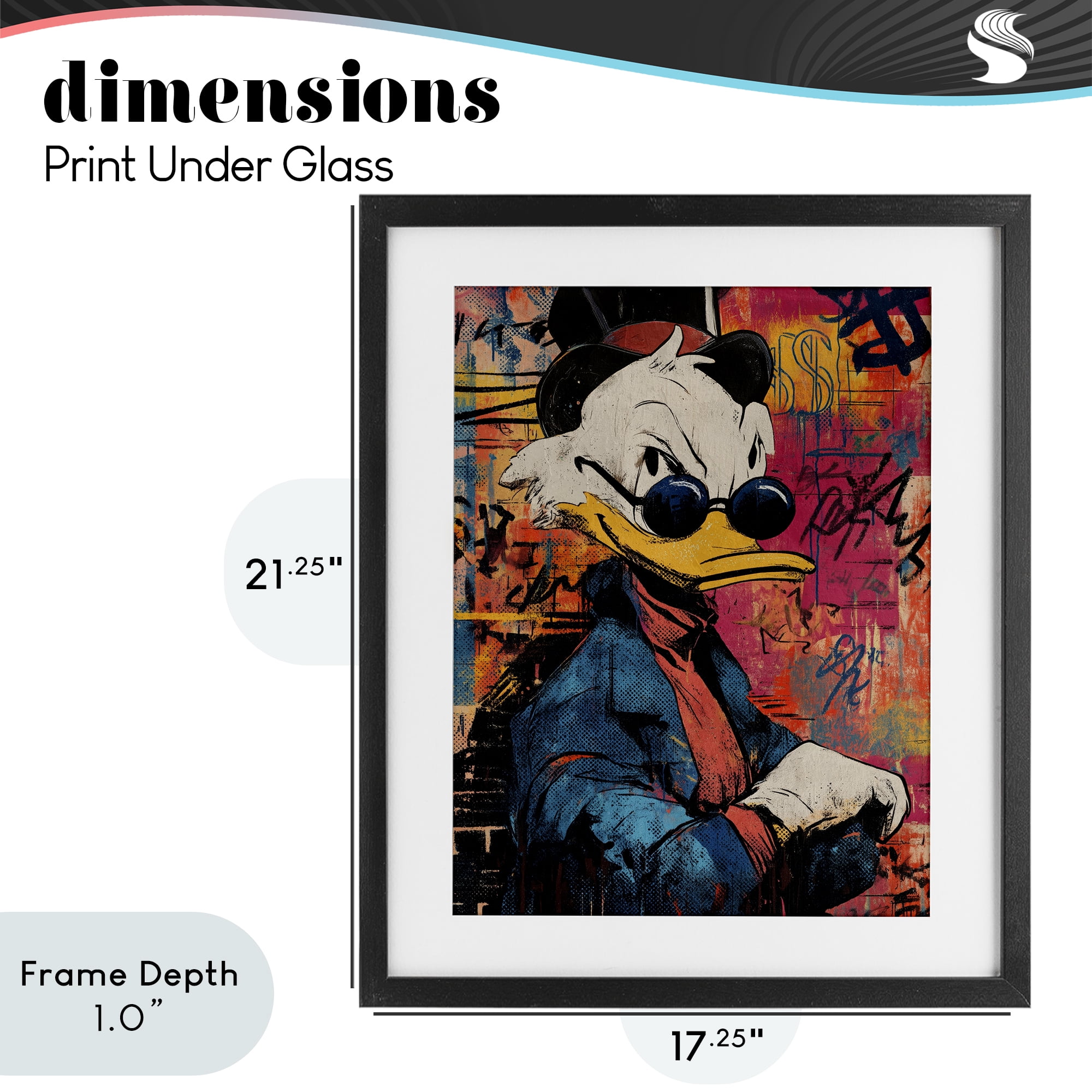 Stupell Industries Pop Style Cartoon Riches Black Framed Print Under Glass, design by Svetlana Aleynikova