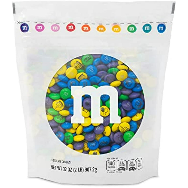 M&Ms Milk Chocolate Birthday Candy - 2lb of Bulk Candy with Printed Happy Birthday Clipart, Perfect for Birthday Gifts, Cupcakes, Party Favors, Birth