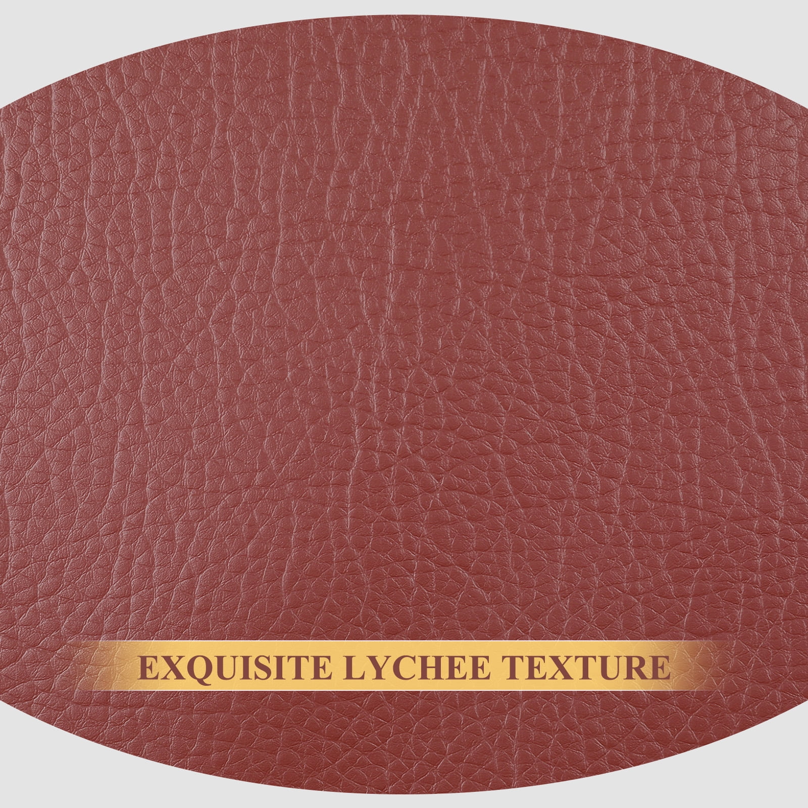 ANMINY Litchi Pattern Faux Leather Fabric, 1 Yard, 55in Wide Upholstery Leather for Headboard, Wall Decor, Sofa, Crafts, Sewing, Wallets, Handbags