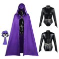 thumbnail image 1 of Disfraz de Raven de los Teen Titans para cosplay, mono, capa, conjunto de disfraces para Halloween, carnaval, fiesta, disfraz, 1 of 5
