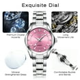thumbnail image 4 of Bomieux Women Watch Quartz Lady Wristwatch with Solid Stainess Steel Band Luminous Pointer 3ATM Waterproof Watch Gift for Woman, 4 of 8