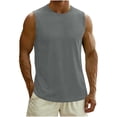 thumbnail image 2 of Mens Athletic Tank Tops Summer Sleeveless Muscle Shirts for Men Casual Lightweight Pullover Crewneck Workout Vests, 2 of 8