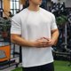 thumbnail image 1 of pstuiky camisetas de hombre, Blusas deportivas casuales de manga corta con cuello redondo y color sólido para hombre camisas casuales para hombre l, 1 of 4