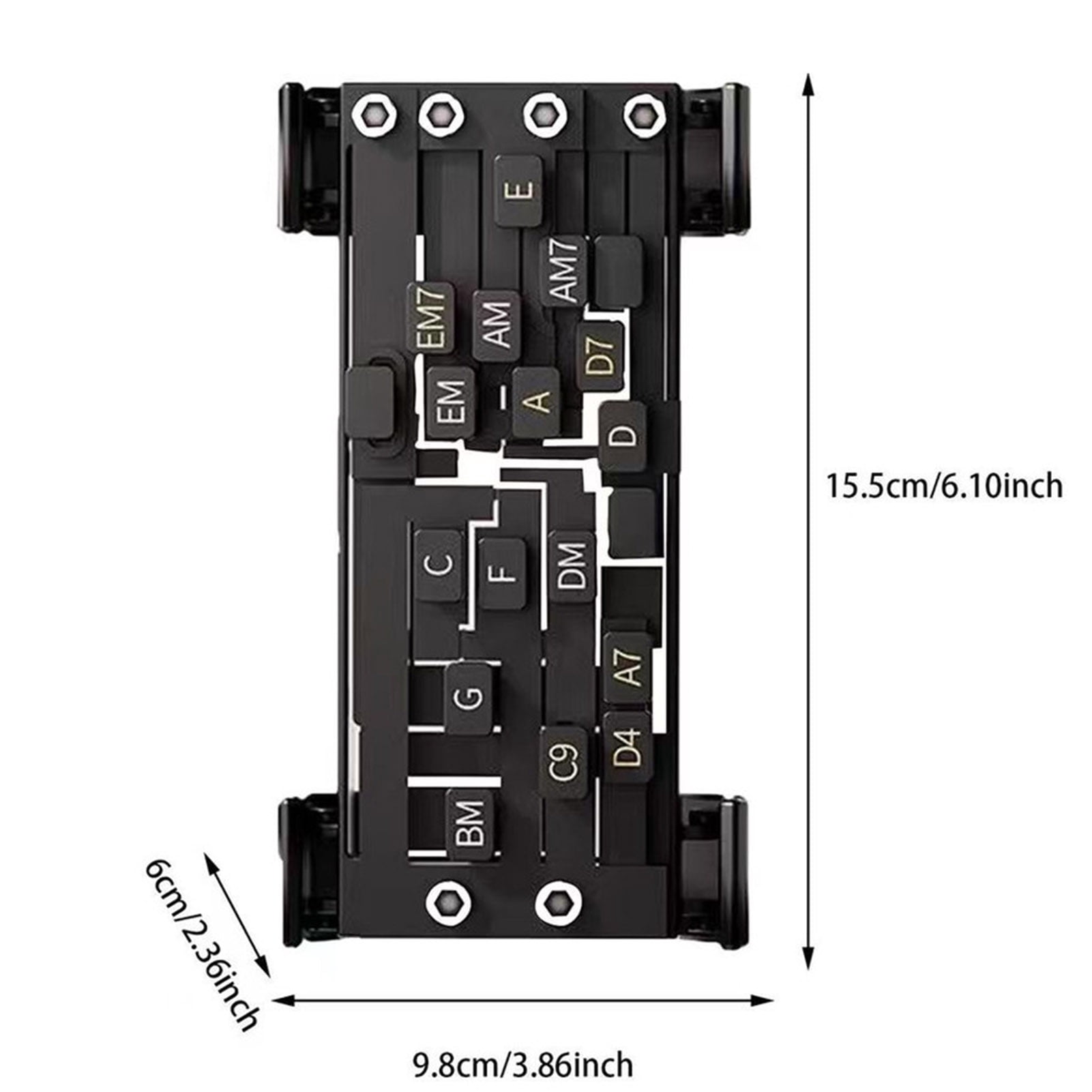 YIFAEUX Guitar Chord Presser Beginner Arthritis Player Guitar Chord Helper Trainer Portable Clip-on Acoustic Electric Guitar Learning Tools