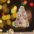 thumbnail image 2 of Qocolhg Christmas Hanging Ornaments Decorations, Christmas Tree Hanging Ornament Tree Shape Acrylic Decoration 2D Flat Animals Stacked Pendant for Parties Bar Restaurant Car Home Decor, 2 of 4