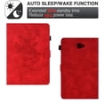 thumbnail image 4 of Allytech Case for Samsung Galaxy Tab A 10.1 inch 2016 Model (SM-T580/ SM-T585/ SM-T587), Auto Sleep Wake Smart Card Slots Pen Holder Magnetic Snap Flip Stand PU Leather Case, Red, 4 of 10