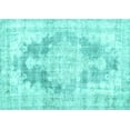 thumbnail image 1 of Ahgly Company Indoor Rectangle Persian Turquoise Blue Traditional Area Rugs, 2' x 5', 1 of 4