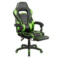 thumbnail image 2 of Gymax Massage Gaming Chair Recliner Racing Chair w/ Retractable Footrest Home Green, 2 of 9