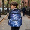 thumbnail image 6 of HELLHERO Blue Lightning Bolt Print Multi Pocket School Bookbag with Soft Padded Lightweight School Bag, Breathable 17 Inch Kids Backpack for Middle Travel, 6 of 8
