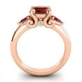 thumbnail image 4 of Diamond-Capitals 2.50 Carat Round Cut Garnet & Red Ruby Gemstone Beautiful Bridal Ring for Women Solid 14K Rose Gold Size 5, 4 of 8