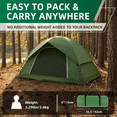 thumbnail image 5 of 2-Person Green Waterproof Camping Tent — Easy-Setup Dome for Backpacking and All Seasons, 5 of 7