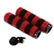 thumbnail image 5 of 1 par de puños de silicona para manillar de bicicleta, aptos para 22. Rojo + negro, 5 of 9