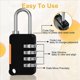 thumbnail image 2 of 4 Uds. Candado con Combinación de Números de 4 Dígitos, Candado Impermeable para Exteriores, Cerradura Codificada de Seguridad para Maletas y Equipaje, 2 of 7
