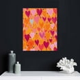 thumbnail image 4 of Nawypu Funky Heart Watercolor Poster Canvas Wall Art for Home/Office/Bedroom Decor - Heart Love aesthetics Teen girl Pink Orange Living Room Decoration Prints 16x20in, 4 of 4