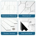 thumbnail image 3 of Sunwings Peel and Stick Backsplash Tile in Long Hexagon for Kitchen Bathroom Fireplace (10 Tiles,  CARRARA Marble), 3 of 6