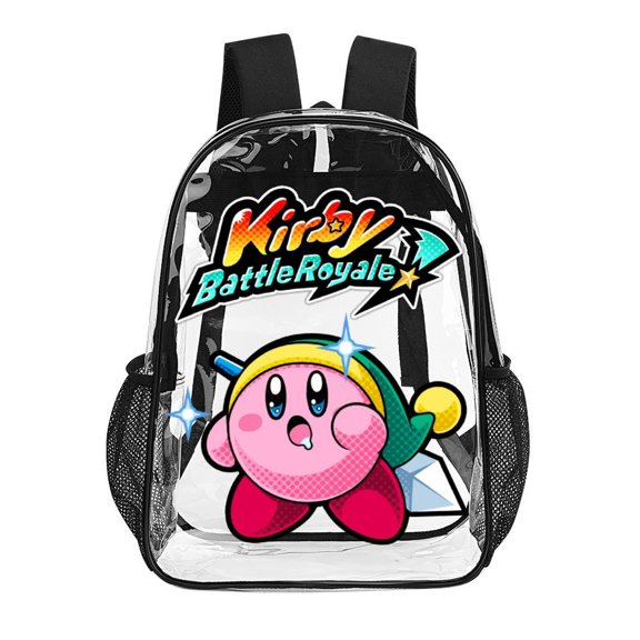 Kirby Clear Backpack See Through Backpack Heavy Duty Bookbag Transparent Bag for Colleges School Work Sport Travel