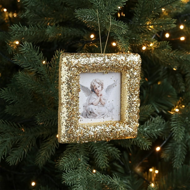 Herunwer Christmas Photo Frame Ornament Pendant Charms-Hanging Ornament for Christmas Tree Hanging Decoration - Decorations