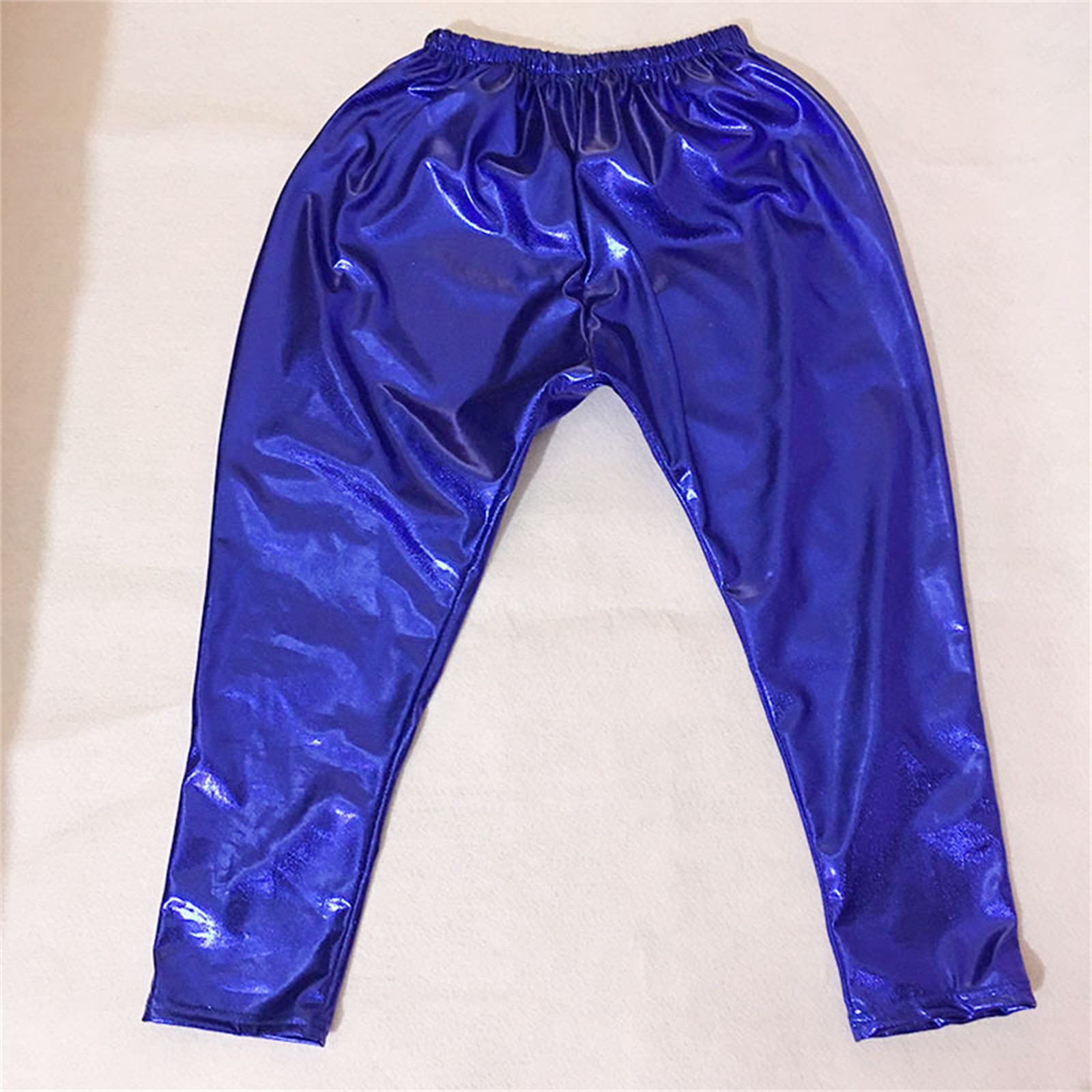 Little Girls Casual Pants Kids Metallic Harem Dance Pants Loose Fit For ...