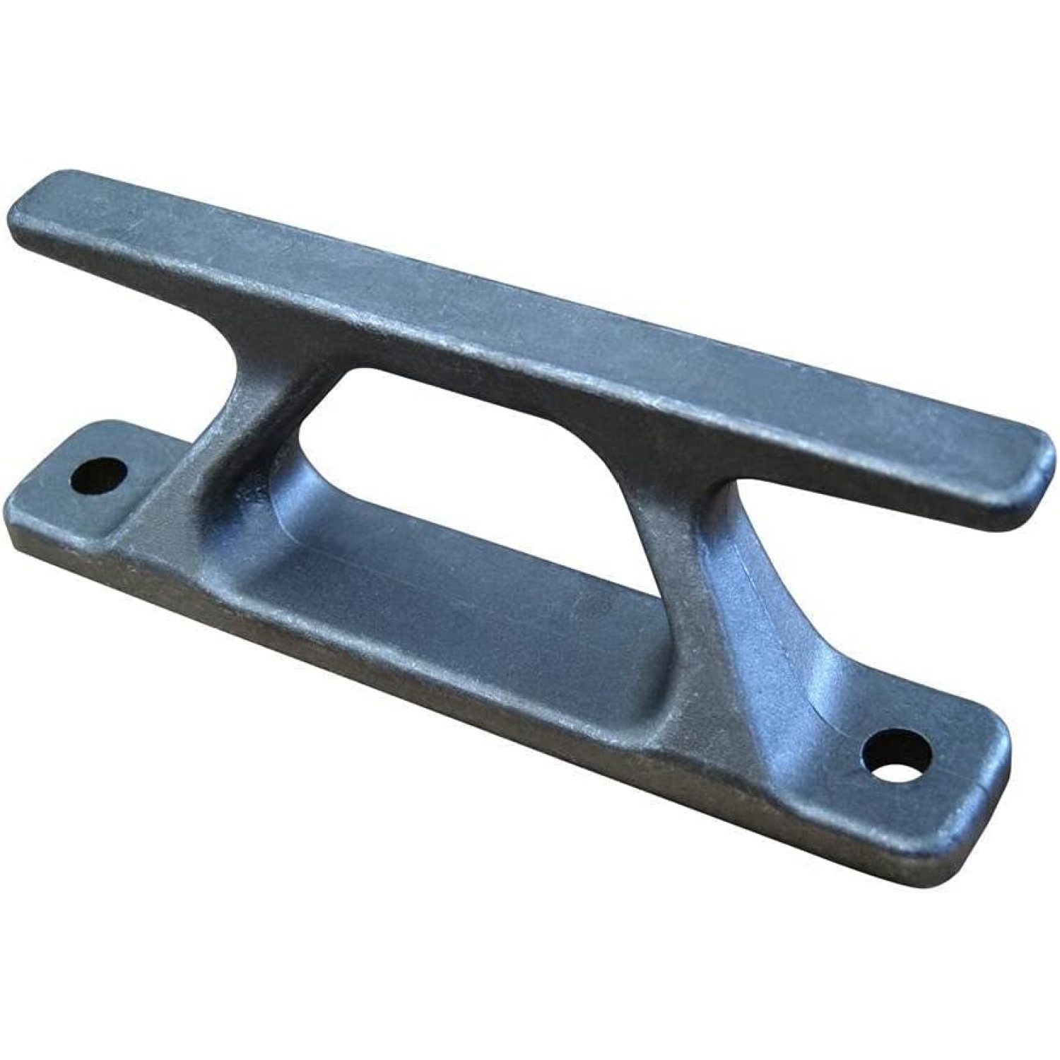 + Dock Cleat, Angled Rail Cleat, 8" Cast Matte Aluminum, 10 inch dock