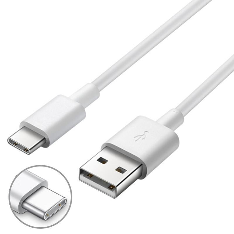 Authentic Short Two 8inch USB Type-C Cable for LG US997 Also Fast Quick Charges Plus Data Transfer! White+Black