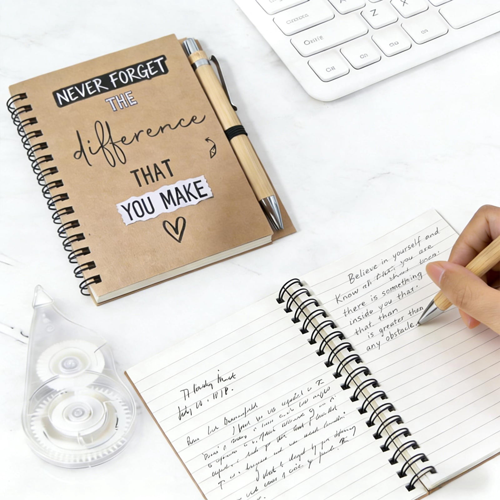 Employee Gifts Bulk for Coworkers Team - Inspirational Protable Notebook Journal with Sticky Notes Ballpoint Pen Thank You Gifts Bulk for Teacher,Nurse,Staff,Office,Volunteer