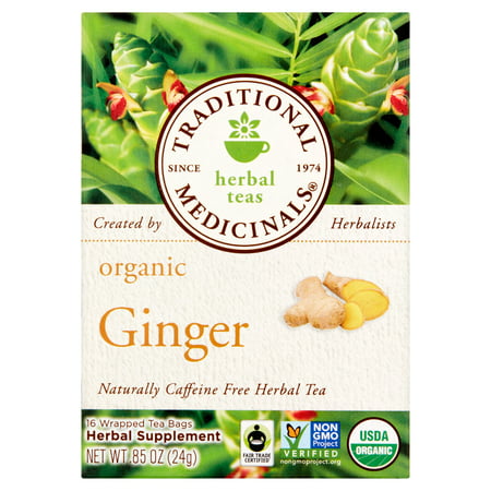 TRADITIONAL MEDICINALS gingembre biologique 16 Sachets de thé Emballé, .85 oz, 16 sachets de thé, 6 pack