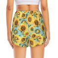 thumbnail image 4 of Goofa Farmhouse Sunflower Printed Women 2 in 1 Running Shorts,Quick Dry Athletic Workout Shorts,High Waisted Athletic Shorts with Liner Pockets-Small, 4 of 9