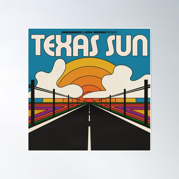 Texas Sun Poster Wall Art, Modern Wall Decor, 16x16 UNFRAMED