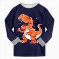 thumbnail image 4 of Toddler Boy Pajamas Cotton Pjs Set Kids 3D Dinosaur Print 2 Piece Long Sleeve Sleepwear Kaprioy Pajamas Set 2T-7T, 4 of 6
