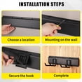 thumbnail image 5 of Garvee 48" Garage Tool Organizer Wall Mount, Heavy-Duty Garden Tool Storage Organization System with 8 Adjustable Hooks & 2 Straps for Garage Basement Yard Shed (13 Pcs) Black, 5 of 8