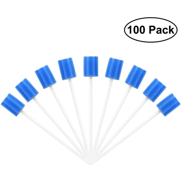 Product Cleaning Brush Oral Care Kit with Blue Sponge Tips and Disposable Sticks for Home Improvement and Daily Hygiene