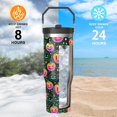 thumbnail image 4 of Pumpkin Halloween Gifts for Women Men, Horror Pumpkin Face Stainless Steel Insulated Travel Coffee Cup, 30 Oz Tumbler with Top Handle and Flip Straw, Star Holiday Birthday Water Bottle for Him Her, 4 of 6