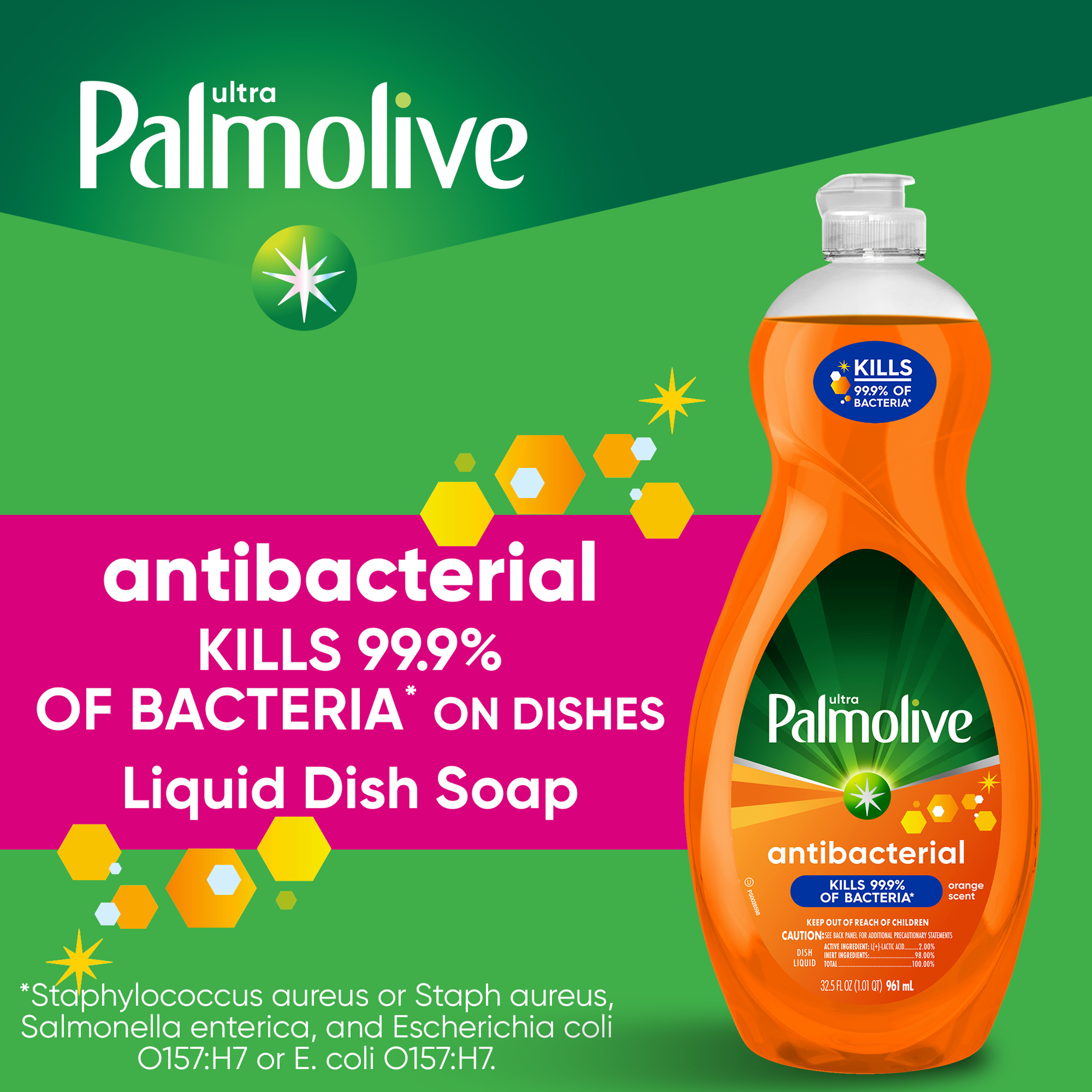 Palmolive Antibacterial Liquid Dish Soap, Orange Scent, 32.5 Fluid Ounce - image 3 of 9