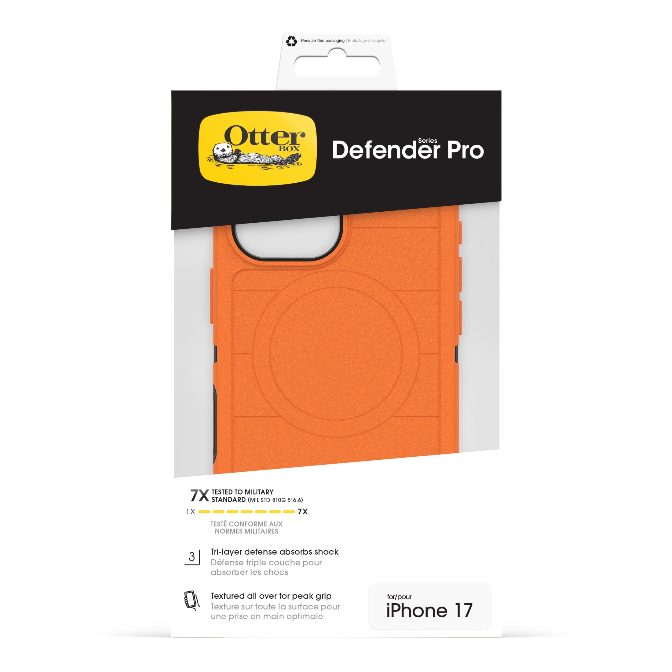 OtterBox Defender Series Pro Case with MagSafe and Camera Control for Apple iPhone 17 - Orange