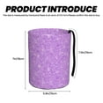 thumbnail image 3 of Easygdp Lilac Glittering Car Trash Can Garbage Car Accessories Trash Can Car Waste Bin for for Driver and Passenger Any Vehicle, 3 of 7