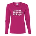 thumbnail image 2 of Wild Bobby, Jadon & Marcus & Bukayo, Sports, Women Graphic Long Sleeve Women, Fuschia, X-Large, 2 of 5