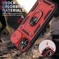 thumbnail image 6 of JTCASES for iPhone 11 Case, Sliding Camera Cover+ Rotating Ring Kickstand + Magnetic Car Mount + Inside Card Holder, Bracket Shockproof Frame Anti-drop PC TPU Heavy Duty Protection, Black/Red, 6 of 11