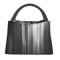 thumbnail image 1 of Fotbe Monochrome Abstract Lines Bolsa Térmica Portátil con Estampado, Bolsa de Entrega de Alimentos Aislada, Bolsa Reutilizable de Gran Capacidad para Comidas y Supermercado, 1 of 6