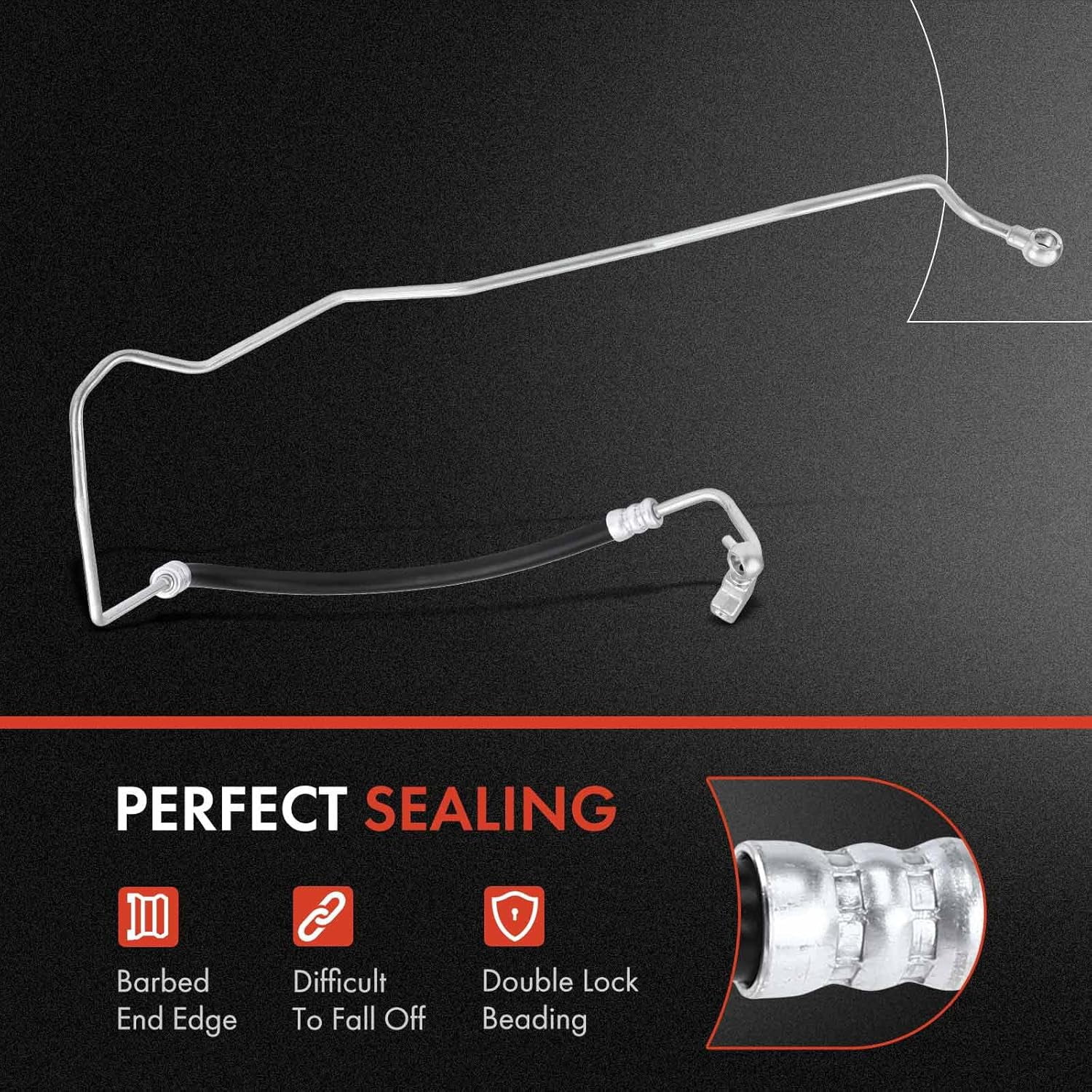 A-Premium Power Steering Hose Pressure Hose Line Assembly Compatible with Infiniti FX35 2003-2008 V6 3.5L RWD Pump To Gear/Rack Pinion
