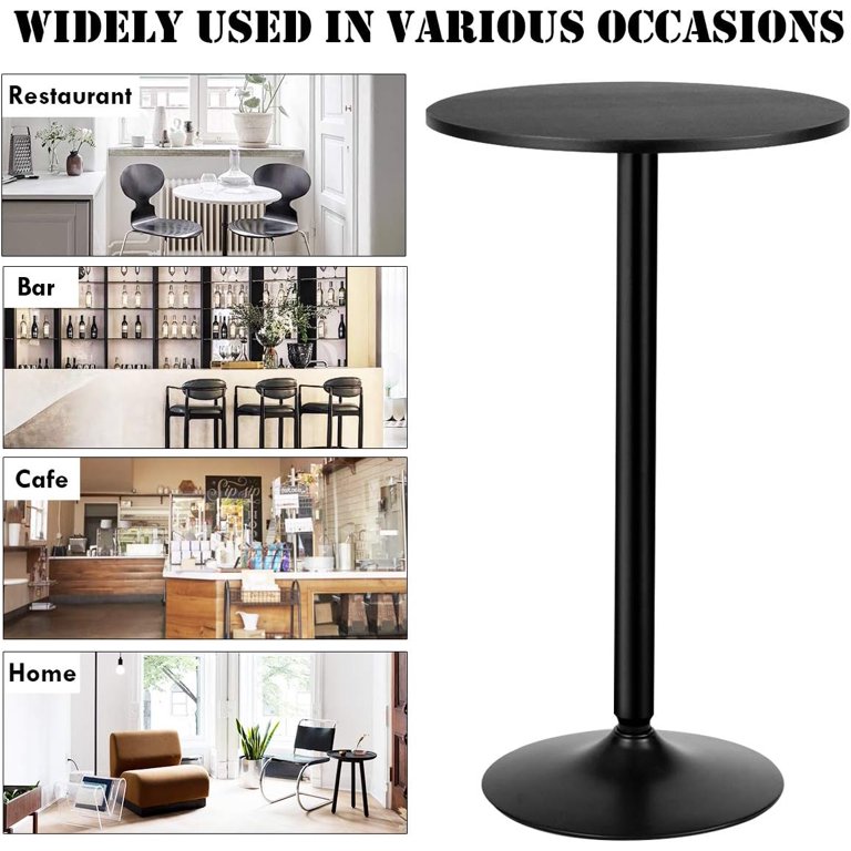 Pub Bar Table 24-Inch Round Top 40-Inch Height Modern Style