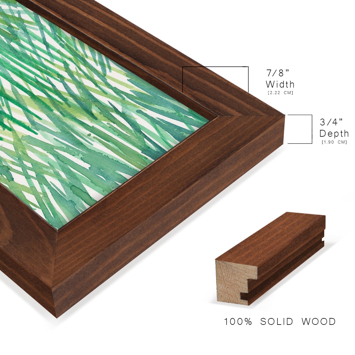 Just Grass I - Framed Print w/glass - Chestnut