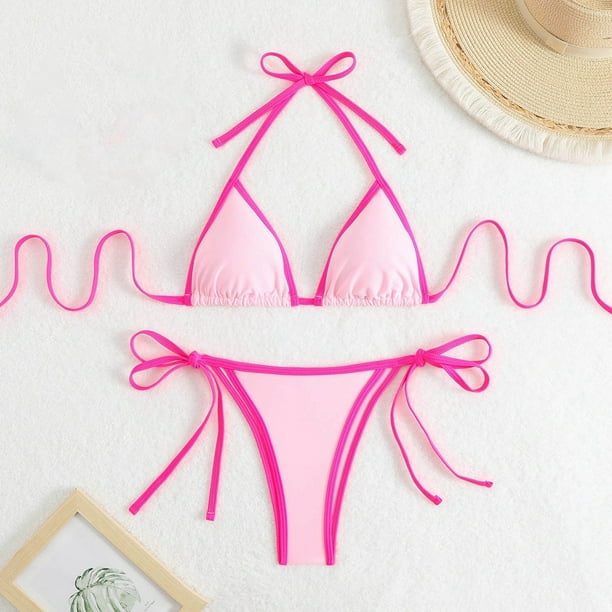 WILLBEST Trajes de Baño Mujer Dos Piezas Sexy Bikini Split Traje de Baño Para Mujer