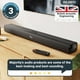 thumbnail image 3 of Barra de sonido Bluetooth Majority de 140 W para Smart TV | Barra de Sonido Inalámbrica 2.1 de 31" para TV con Sonido 3D | Altavoces para TV Barra de Sonido con Subwoofer Incorporado | HDMI, AUX, Mini, 3 of 5